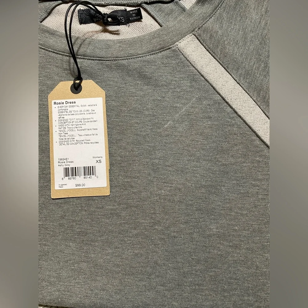 NWT PRANA ROSIE DRESS SIZE XS IN ASHLY GREY - Picture 4 of 11